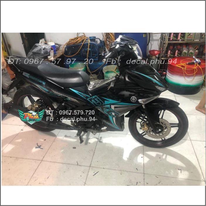 Tem rời Exciter 150 Xanh bạc mẫu mới -1