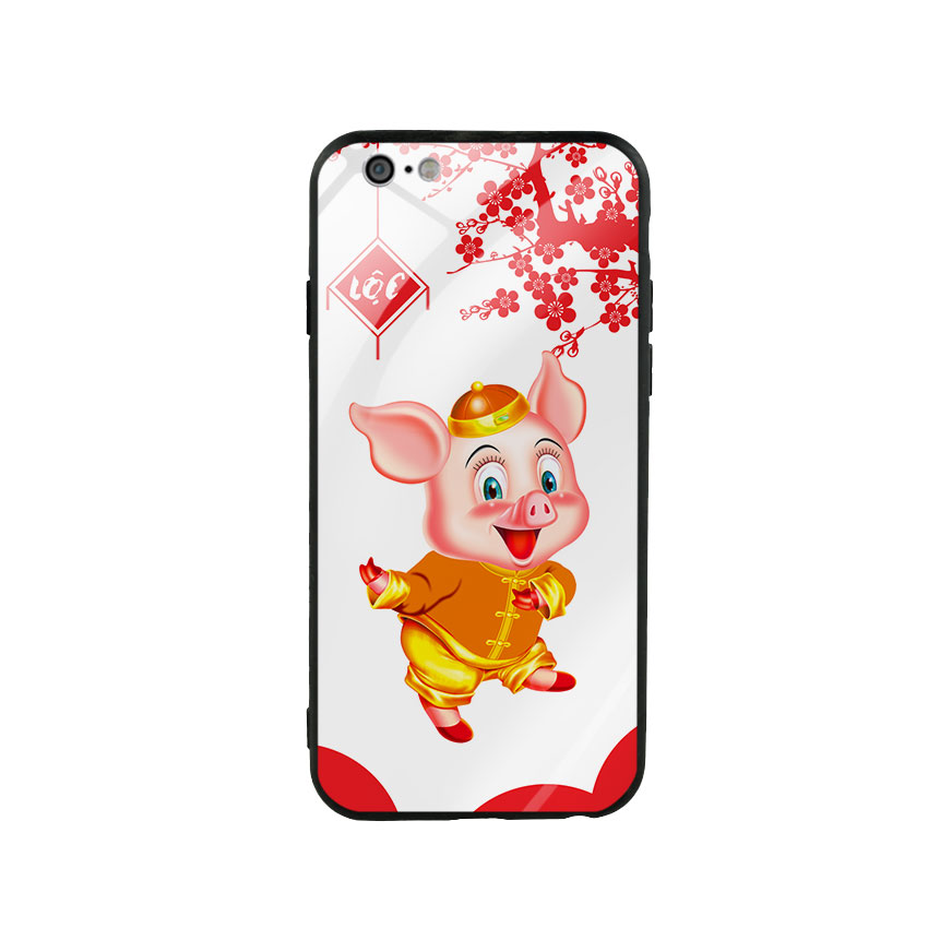 Ốp Lưng Kính Cường Lực cho điện thoại Iphone 6 / 6s - Pig 2019