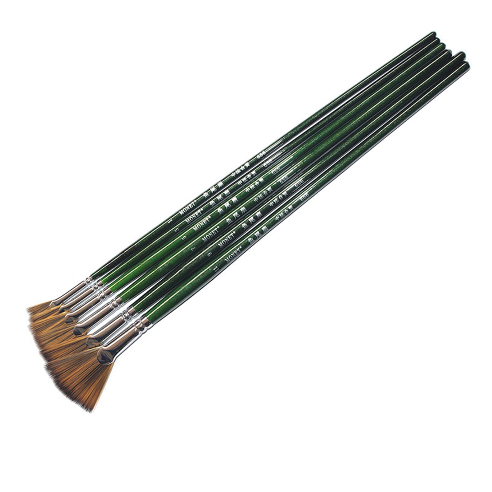 Bộ cọ vẽ Tay Cầm Bằng Gỗ Cho Sơn Dầu Acrylic Màu Nước 7 cái