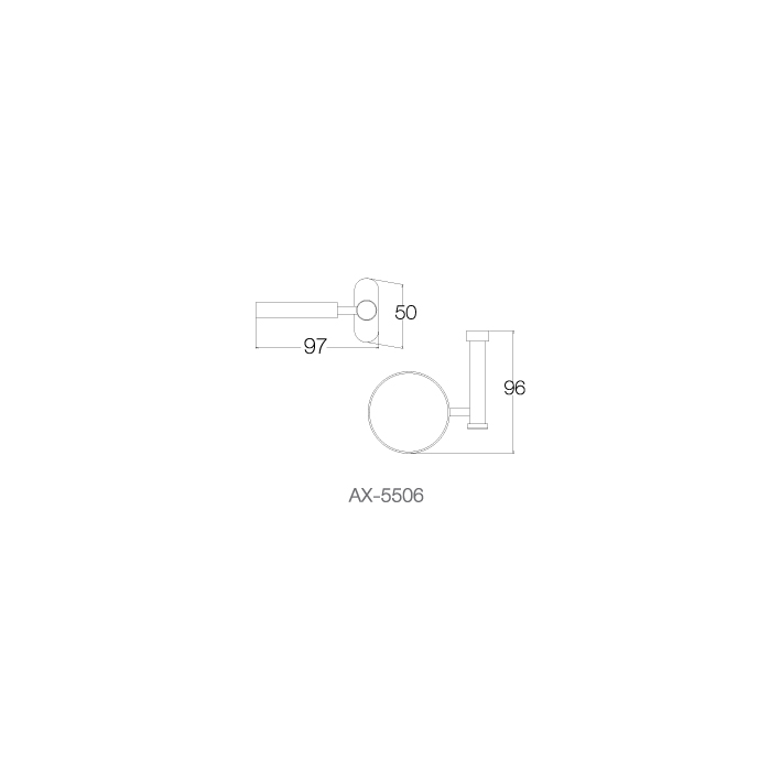 Đĩa đựng xà phòng AX-5506 - INOX SUS 304