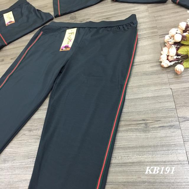 Quần Legging Sọc GC Đỏ Xanh - 2 Túi Xéo