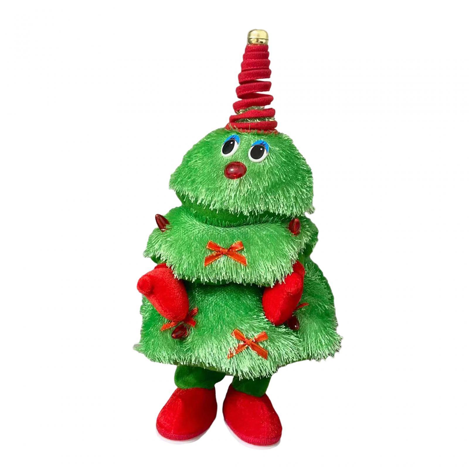 Christmas Tree Doll Singing Dancing Christmas Tree Plush Toy Dancing Musical Xmas Tree Figurine Gift Plush Toy for Ornament