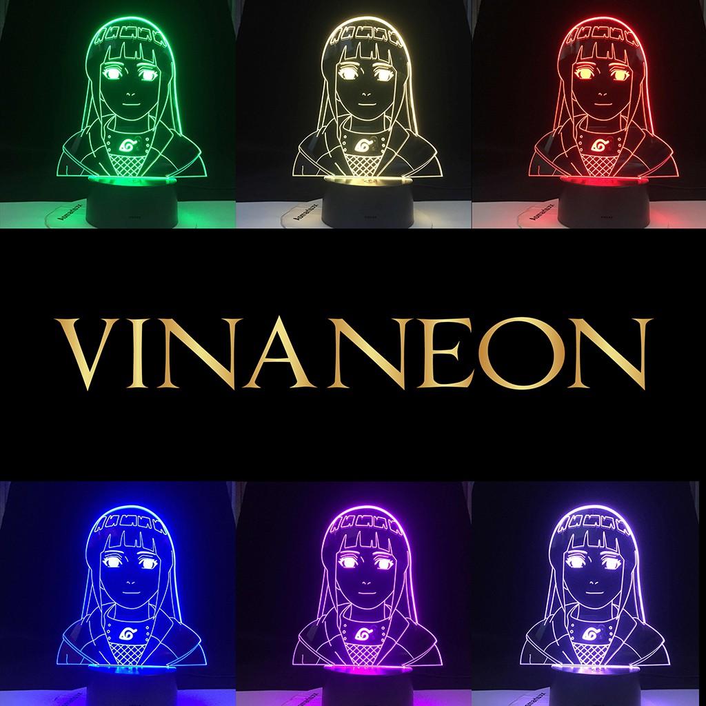 Đèn Led Trang Trí ️ Đèn Trang Trí Bàn Làm Việc Nhân Vật HINATA Đèn Neon Trang Trí 3D Anime NARUTO