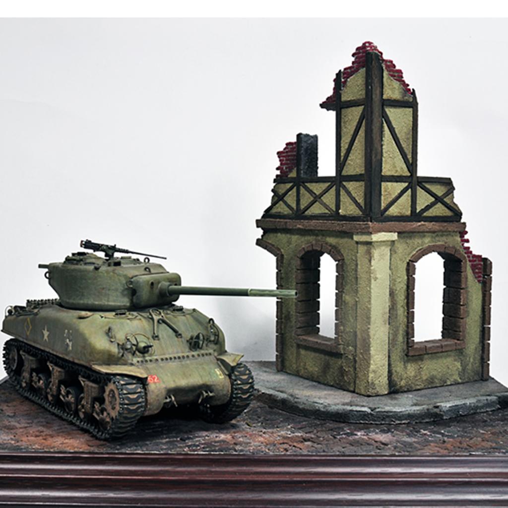 1/35 Quy Mô Dioramas Phong Cảnh Quân Sự Cát Bàn Xây Dựng Mô Hình Di Tích Nhà