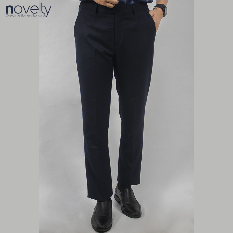 Hình ảnh Quần tây nam 0Ply Novelty Regular fit Trơn màu xanh Navy NQTMMDMPRR2302150