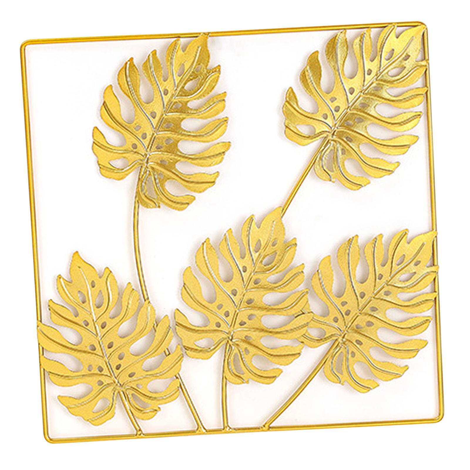 Leaf Walls Sculptures Hanging Statues Leaves Metal Wall Art Decors