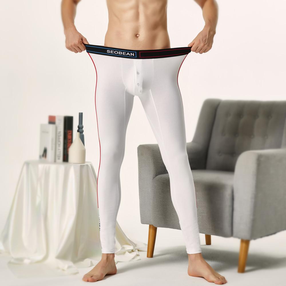 Nam Nhiệt Quần Legging Cotton Mềm Mại Dài Johns Ấm Quần Ngủ Nam Quần Lót Quần