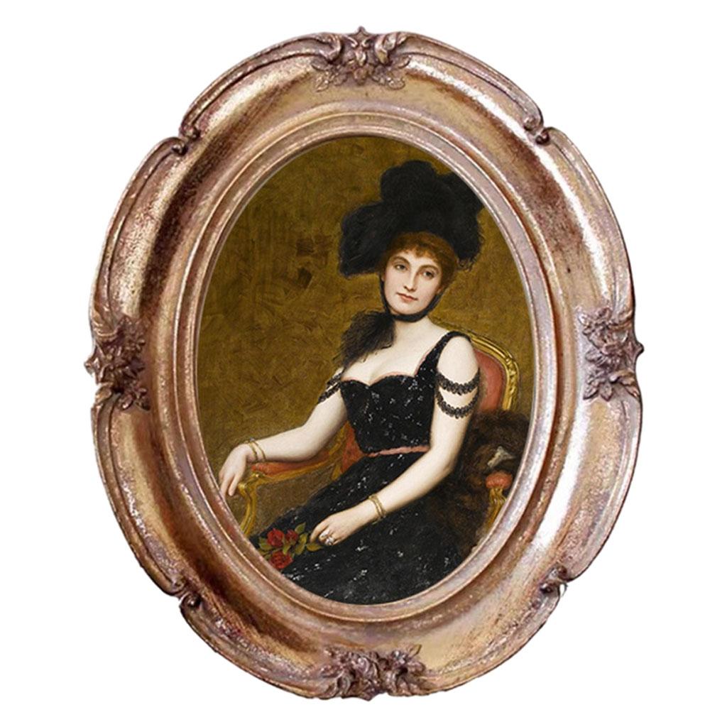 Resin Photo Frame Oval Antique Frames for Wedding Gifts Home Decor