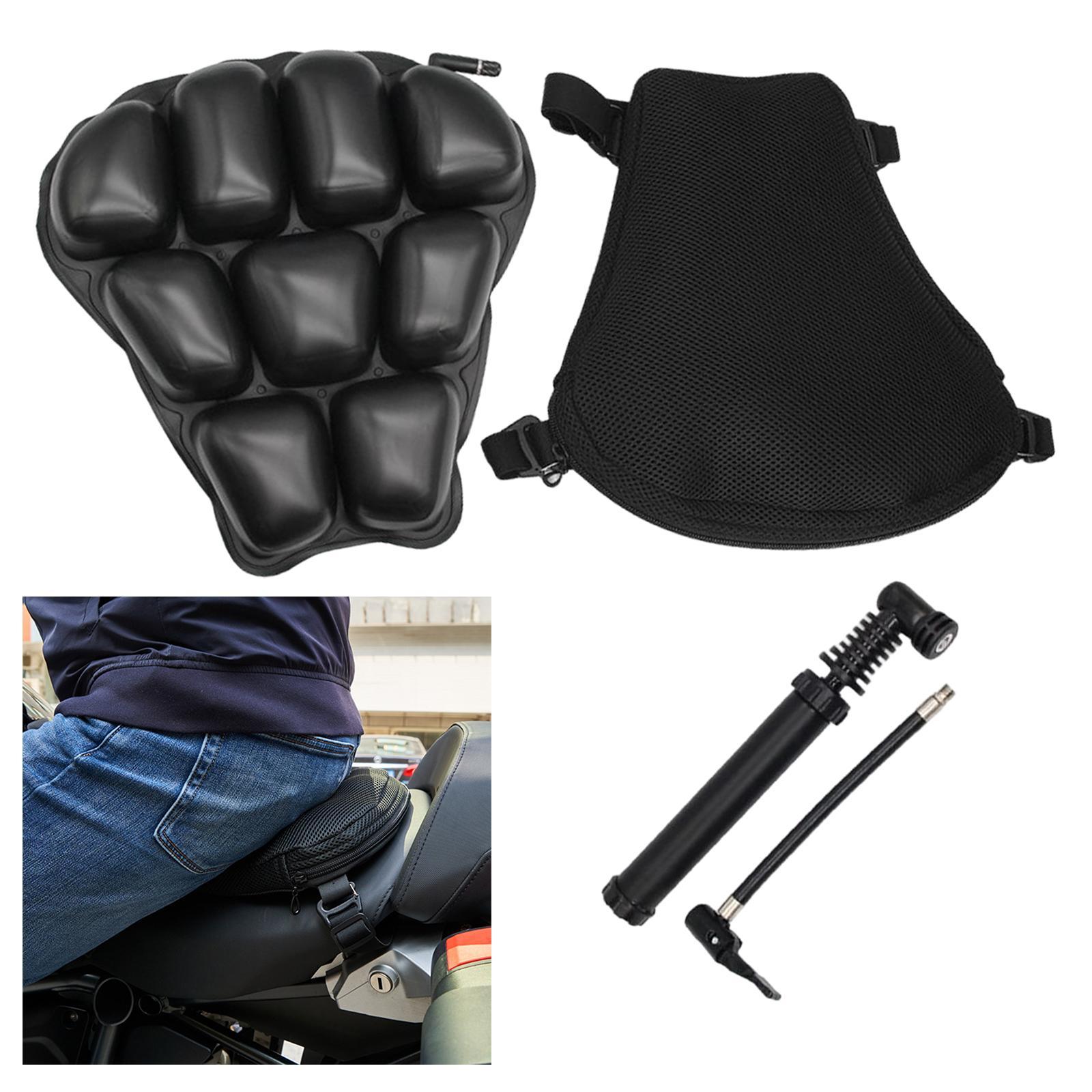 Motorcycle Seat Cushion, with Seat Cover, Inflatable for Motorbike Durable