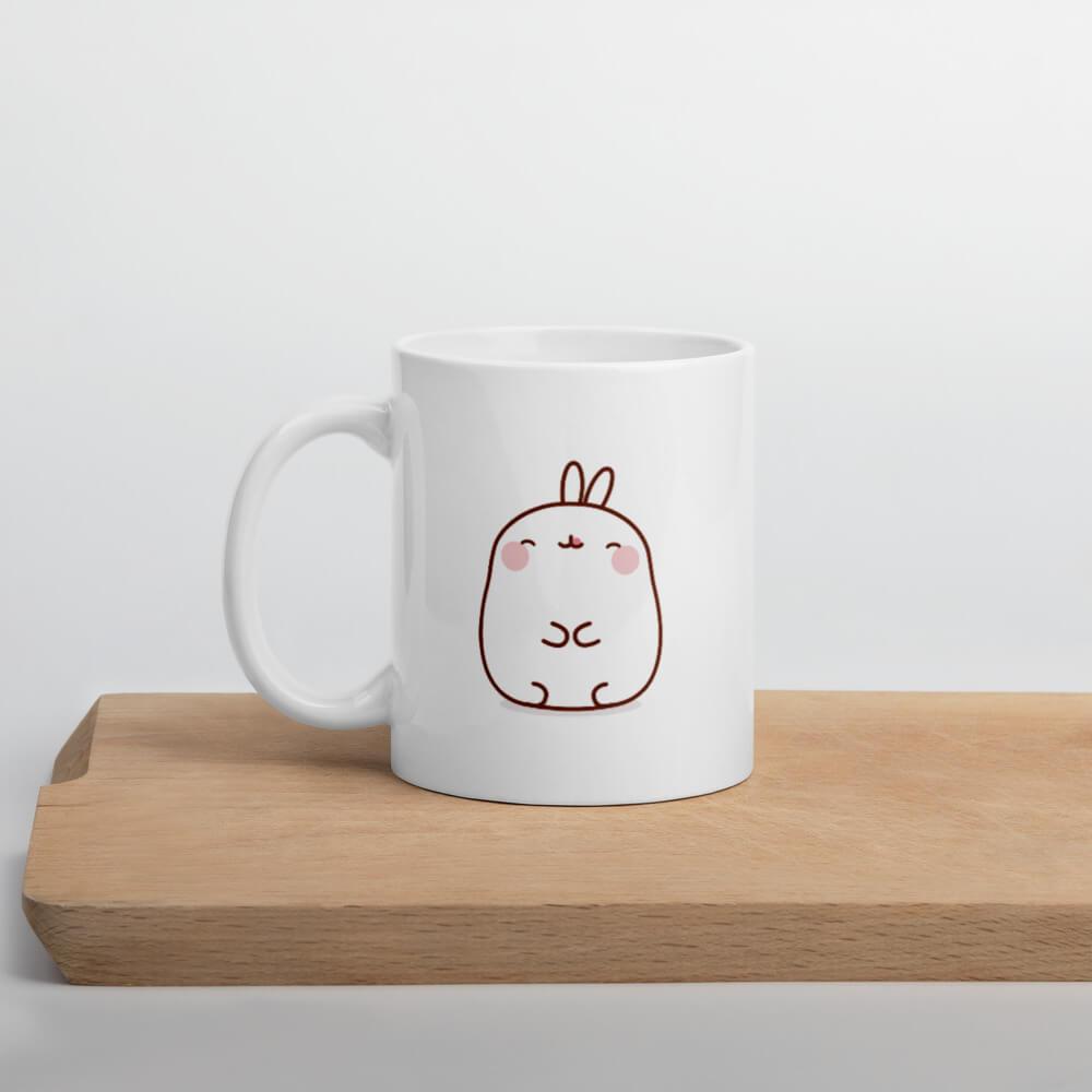 Cốc sứ hình thỏ Molang dễ thương 2