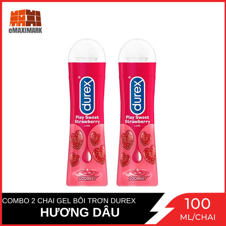 Combo 2 Chai Gel bôi trơn Durex Play Sweet Strawberry Chai 100ml X2