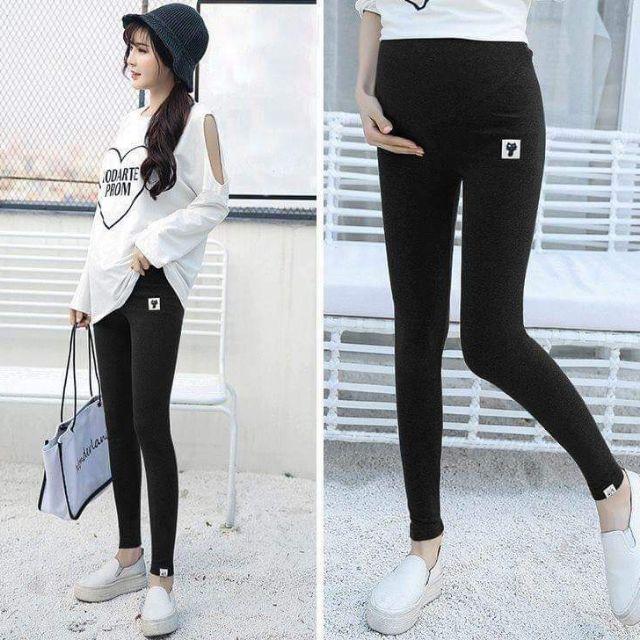 Quần legging bầu mèo - Quần bầu len mèo Hàn Quốc co giãn 4 chiều thoải mái