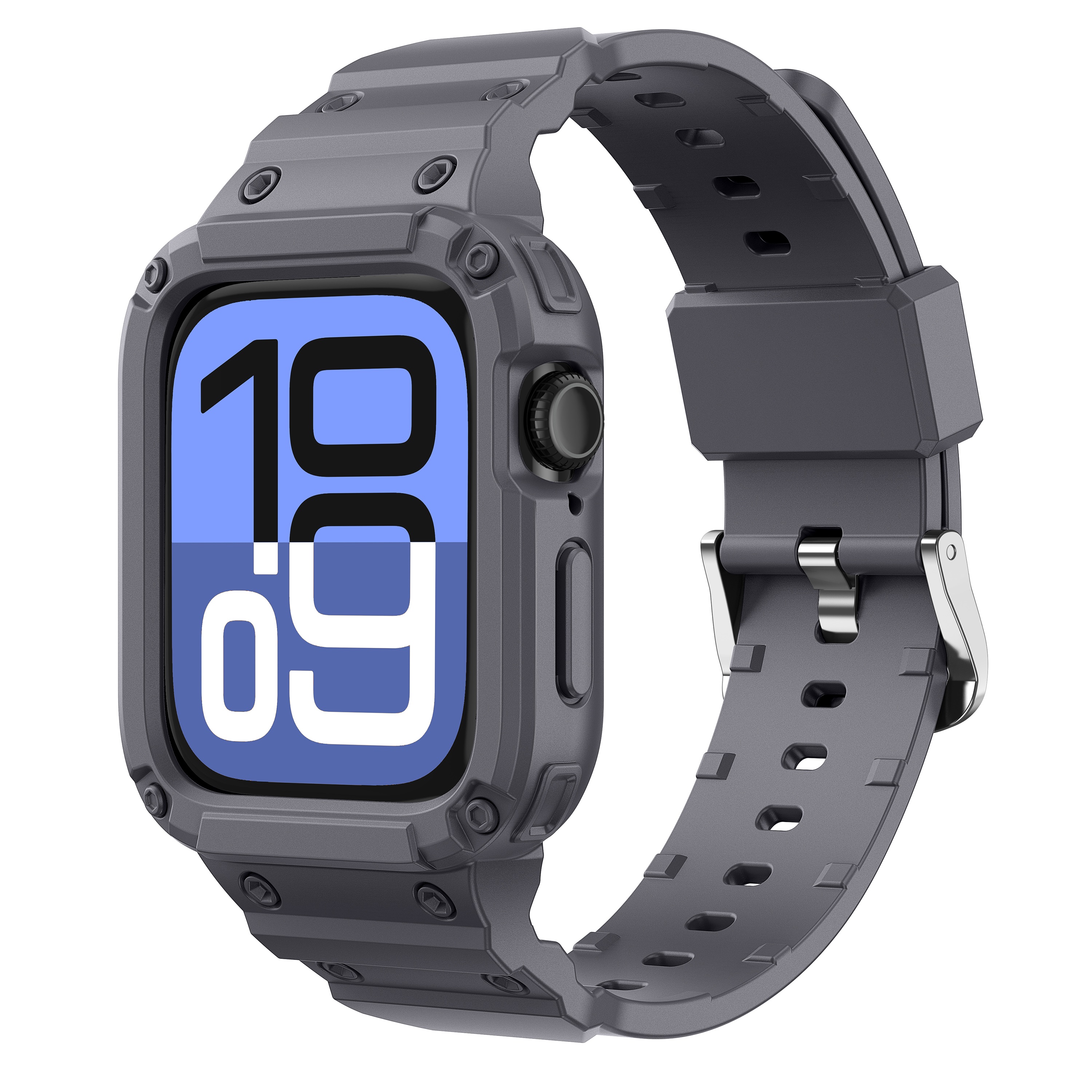 Ốp Case tích hợp dây đeo Gshock Style cho Apple Watch Series 10 Size 42mm / 46mm - Hàng Chính Hãng