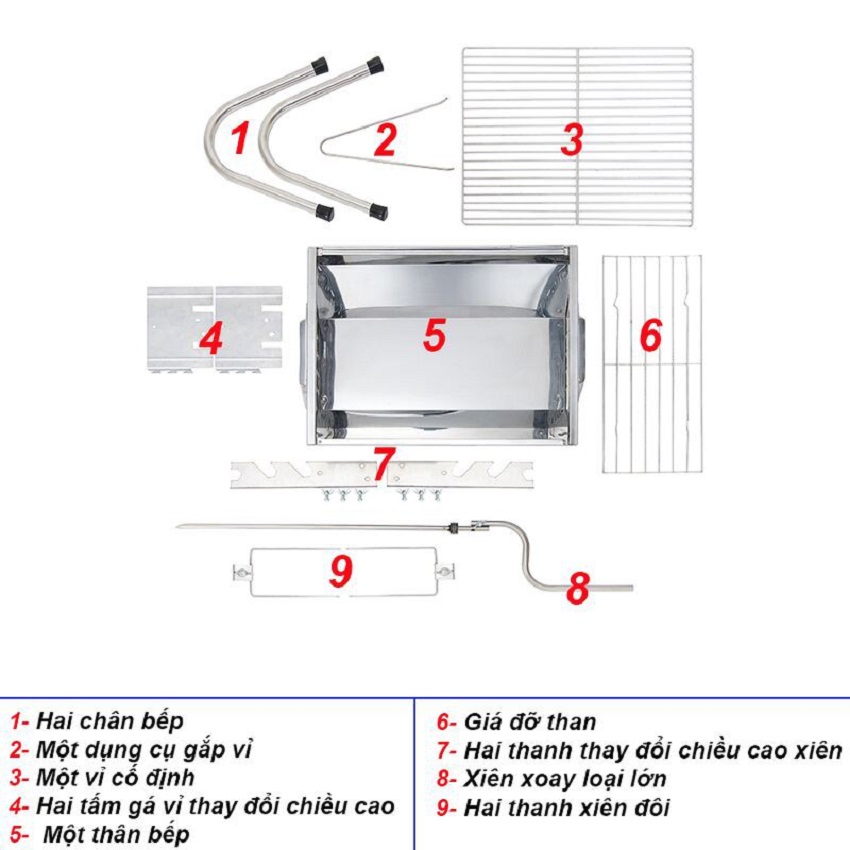 Bếp nướng than hoa đa năng  2 in 1,bếp nướng than hoa không khói,nướng ngoài trời,lò nướng thịt bằng than,inox DNS