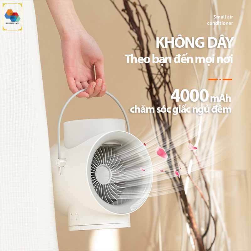 Quạt không dây tạo ẩm WT-F50 kết hợp tinh dầu tạo hương thơm, tự đông xoay 120º, 3 cấp độ gió, kiêm đèn ngủ, hàng chính hãng