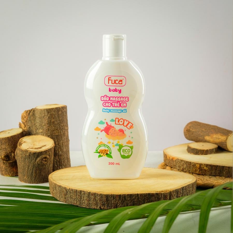 Dầu Massage Fuca Baby - Chiết xuất từ hạt Macca (200ml)