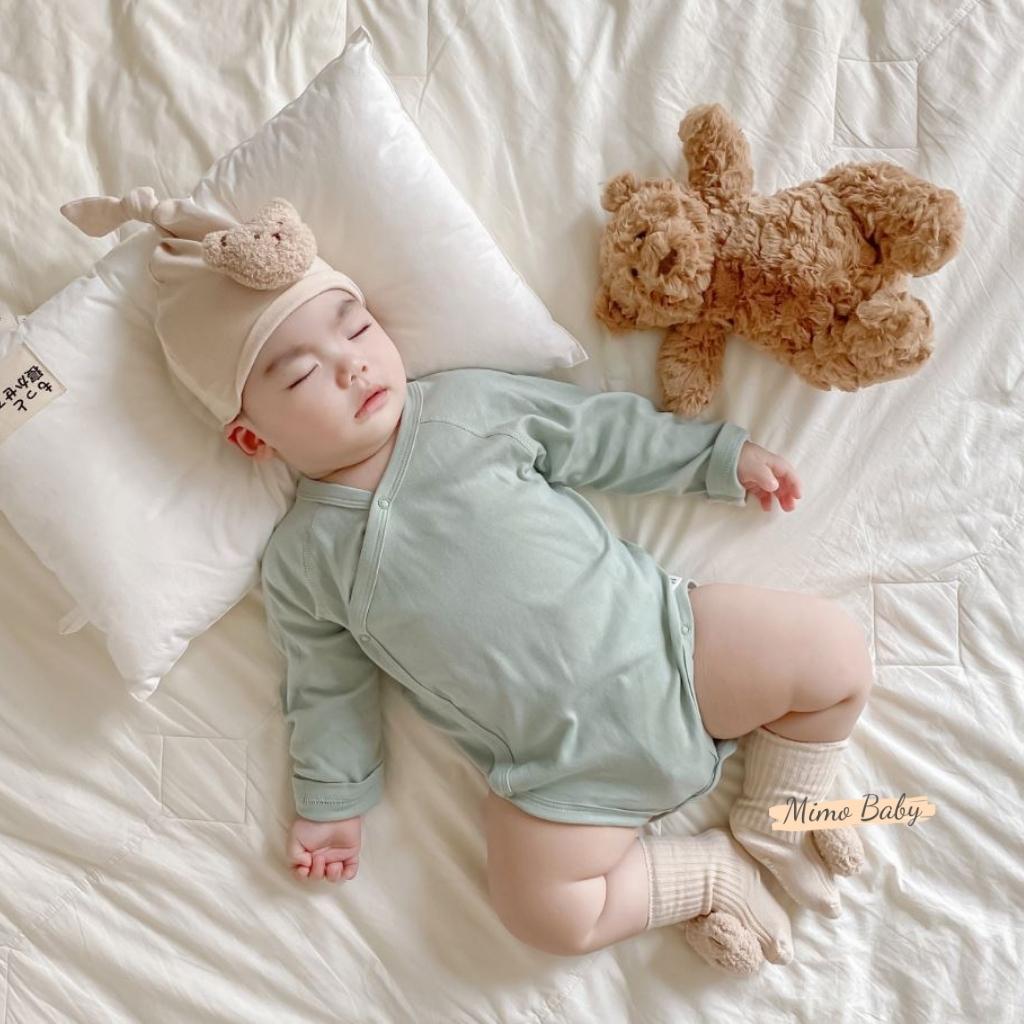 Tất vớ cao cổ đính gấu bông xù phong cách hàn quốc cho bé T38 Mimo Baby