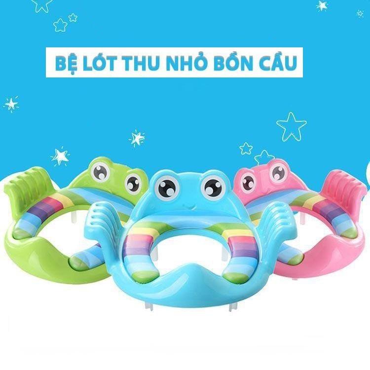 BỆ LÓT THU NHỎ BỒN CẦU CÓ TAY VỊN CHO BÉ , BỆ TOILET, KỆ BỒN CẦU VỆ SINH CHO BÉ