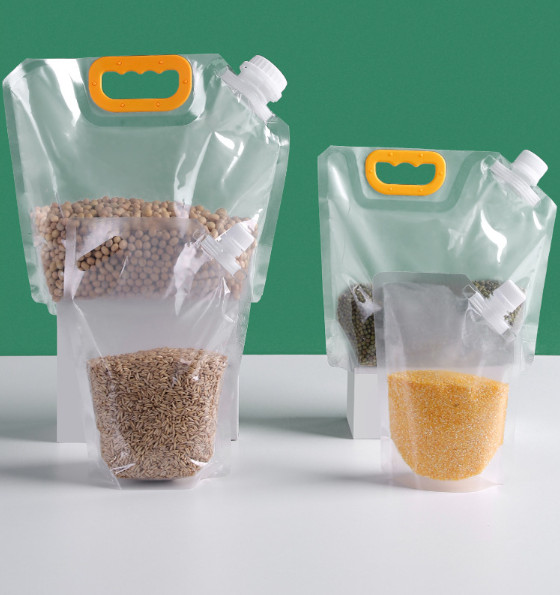 Túi đựng thực phẩm đồ khô có tay cầm trong suốt kín hơi có thể tái sử dụng