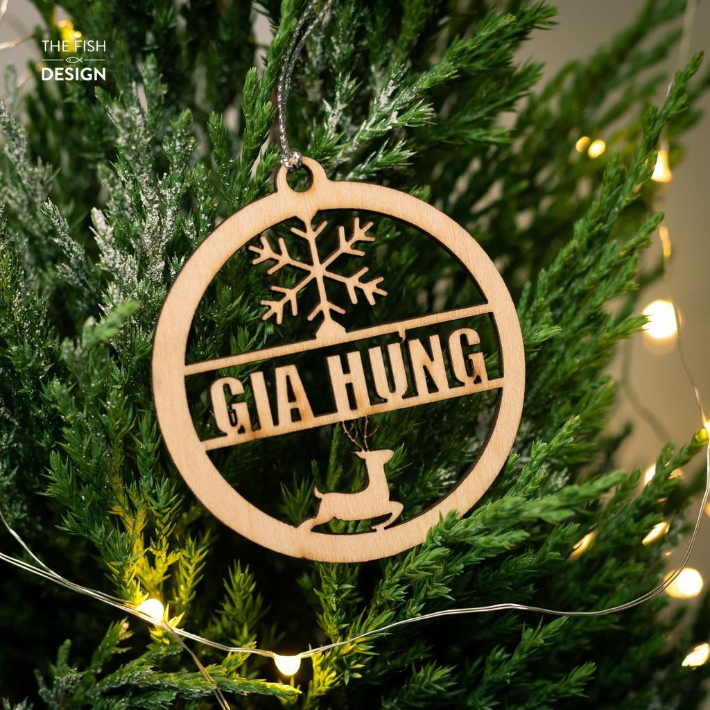 Thẻ Treo In Ảnh Trang Trí Noel | WOODEN PERSONALIZED ORNAMENT