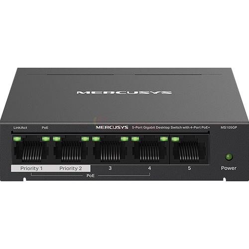 Switch Mercusys 5-Port 10/100/1000Mbps Desktop Switch MS105G - Hàng chính hãng