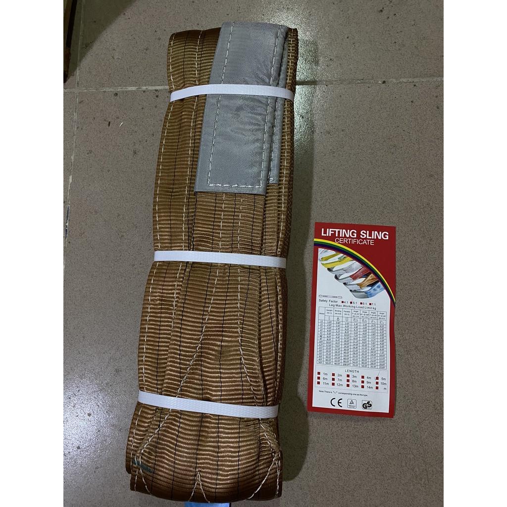 Dây cẩu hàng dây cáp vải cẩu hàng 6 Tấn 3 MÉT,4,5,6,8,10 MÉT bản 150mm hệ số an toàn 5:1 capthepgiasi THÁI BÌNH VINA