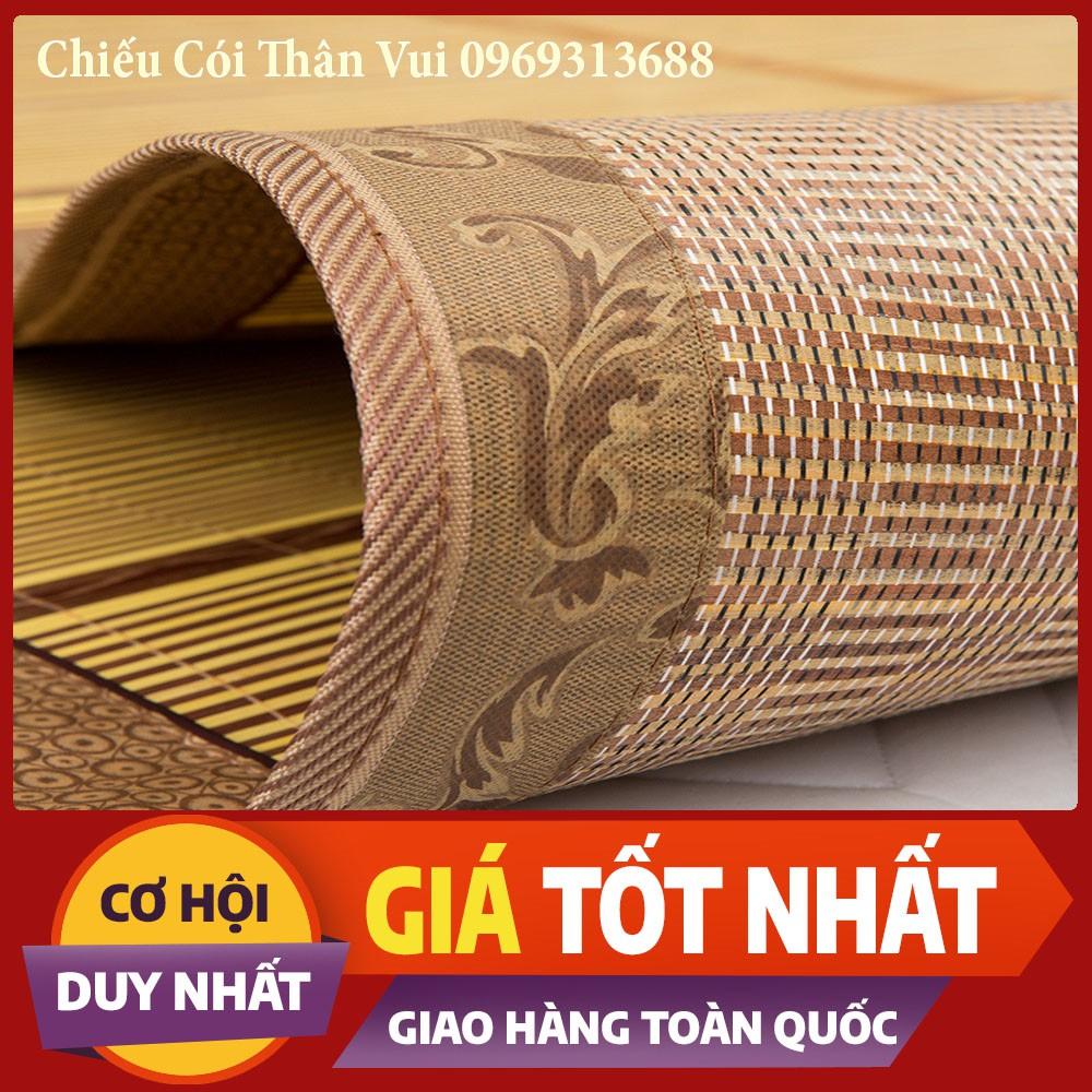 Chiếu Trúc In Gấu Chiếu Lót Lụa kích thước 1m5/1m6/1m8