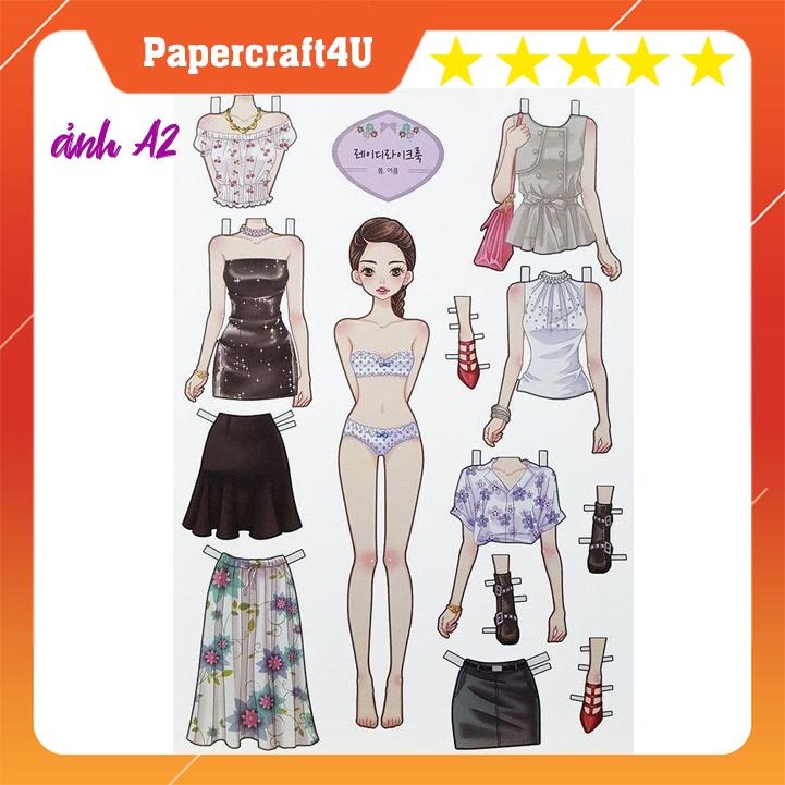 Bộ Đồ chơi cắt thủ công Búp bê giấy truyền thống D002