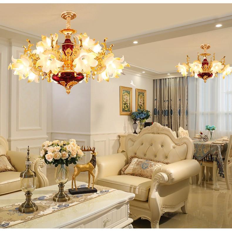 Đèn chùm 15 tay phong cách Châu Âu hàng chuẩn đẹp - kèm bóng LED chuyên dụng