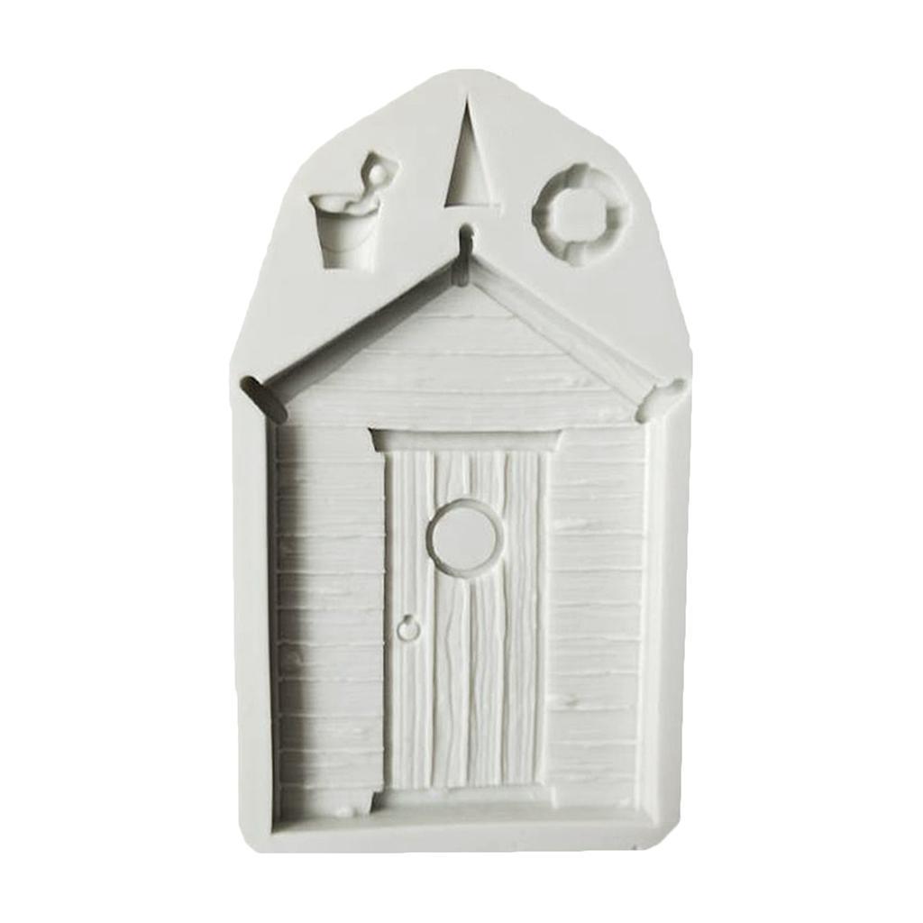 3D Wooden House Silicone Fondant Mould Cake Decorating Chocolate Baking Mold
