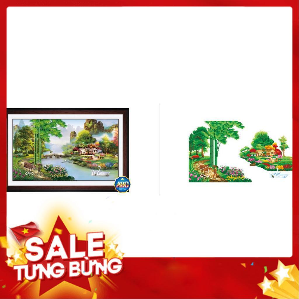 Tranh đính đá Phong Cảnh tuyệt đẹp 80x50cm