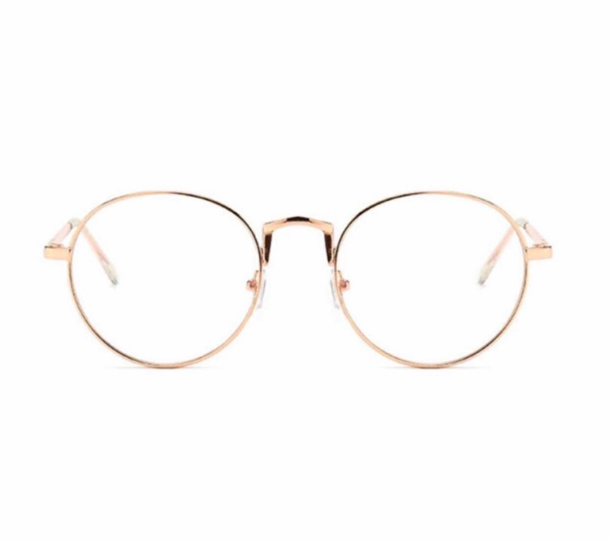 Kính Mắt Tròn Gọng Kim Loại Ulzzang, Kính Xinh Unisex Cho Nam và Nữ