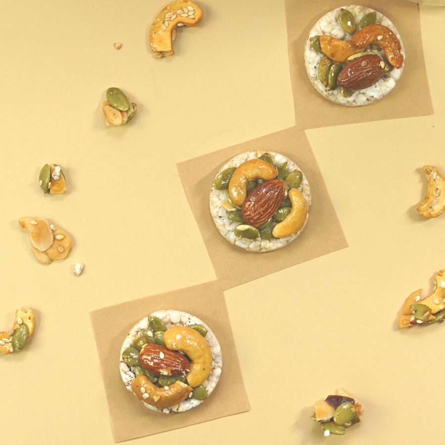 Snack gạo lứt phủ granola siêu hạt GUfoods - Bữa ăn nhẹ tiện lợi, Giàu dinh dưỡng, Ăn vặt healthy, Eat clean, Thuần chay