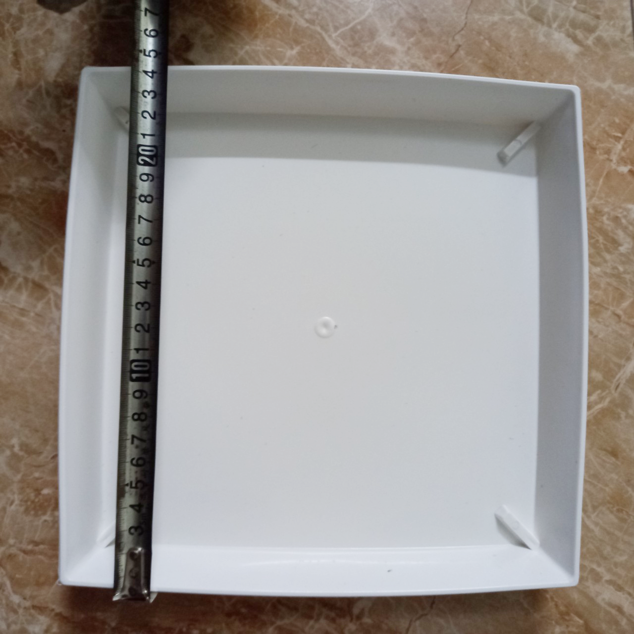 Đĩa lót chậu nhựa vuông trồng cây v25 cạnh 24cm