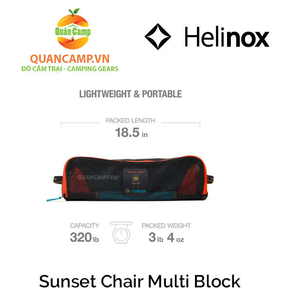 Ghế dã ngoại xếp gọn Helinox Sunset Chair Multi Block