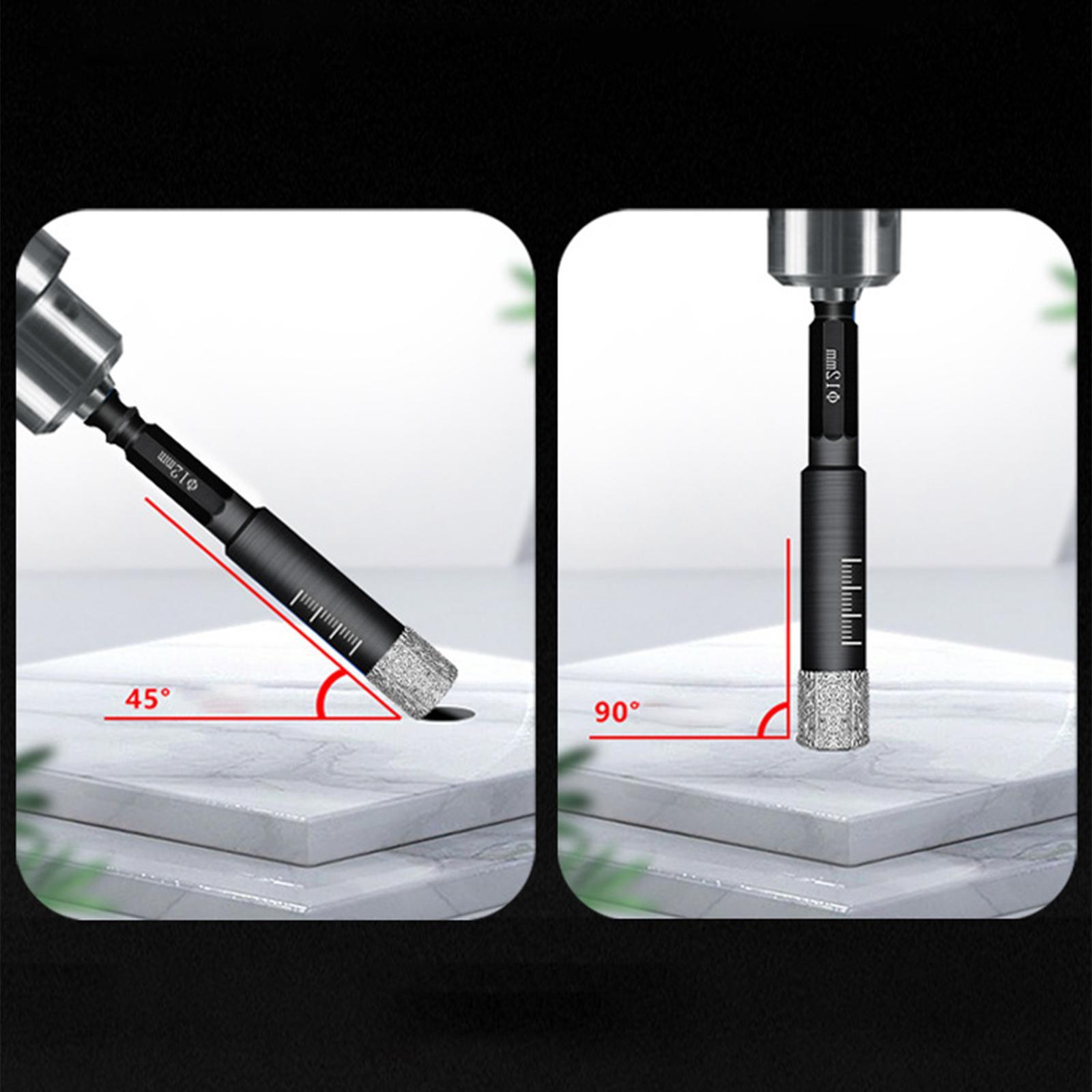 Diamond Dry Drill Bit Set for Stone Porcelain Granite 12MM+10MM