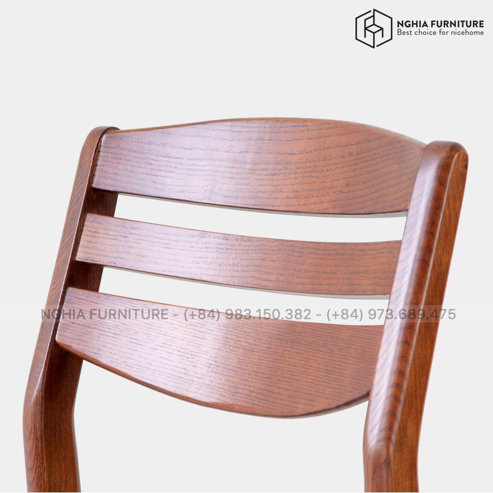 Ghế ăn xuất khẩu Châu Âu Vega gỗ Ash/Sồi có đệm đàn hồi tốt, thiết kế phong cách Nhật