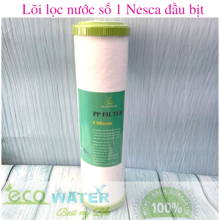 Lõi lọc nước số 1 Nesca đầu bịt - Ecodb001