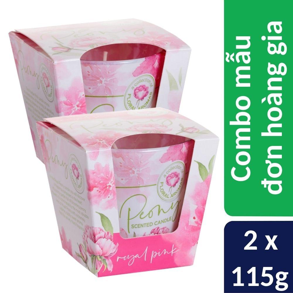 Combo 2 ly nến thơm tinh dầu Bartek Peony 115g - mẫu đơn hoàng gia, nến trang trí, thơm phòng, thư giãn, hỗ trợ khử mùi