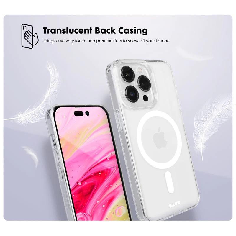 Ốp LAUT Crystal M lưng trong mờ không bám vân tay dành cho iPhone 14/ 14 Plus/ 14 Pro/ 14 Pro Max - Hàng chính hãng