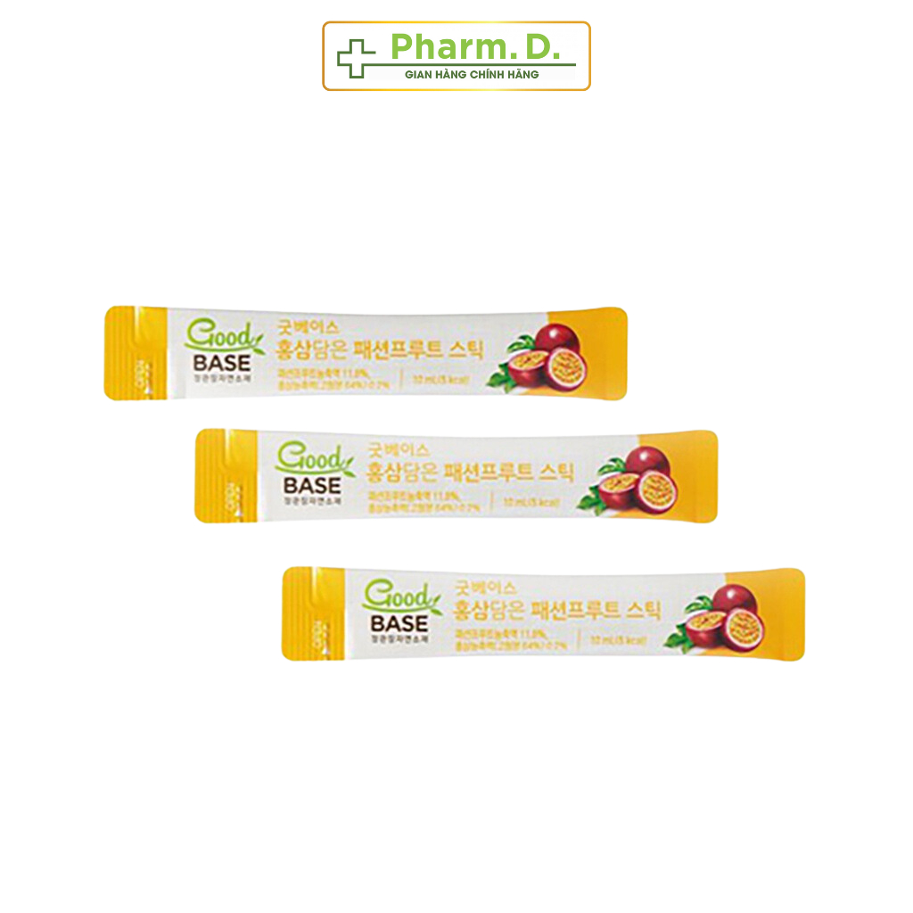 Nước Hồng Sâm Hàn Quốc Goodbase Vị Chanh Dây Hỗ Trợ Sức Khỏe KGC Cheong Kwan Jang (10ml x 10/30 gói)