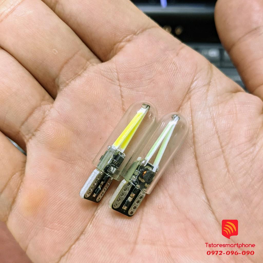 Led T10 đờ mi W5W 194-168 cao cấp vỏ thủy tinh chịu nhiệt tích hợp mạch IC sáng khá và rất mát.