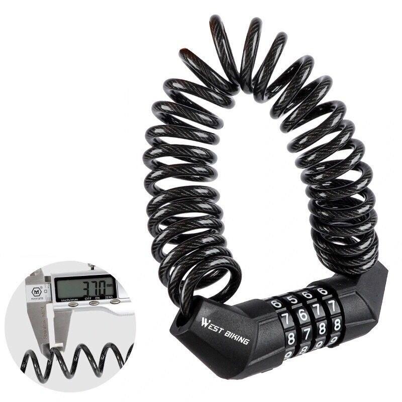 Portable Code Password Bike Combination Lock Bike Cable Lock Tough Security Coded Steel Wiring Bicycle Safety Lock Motorcycle