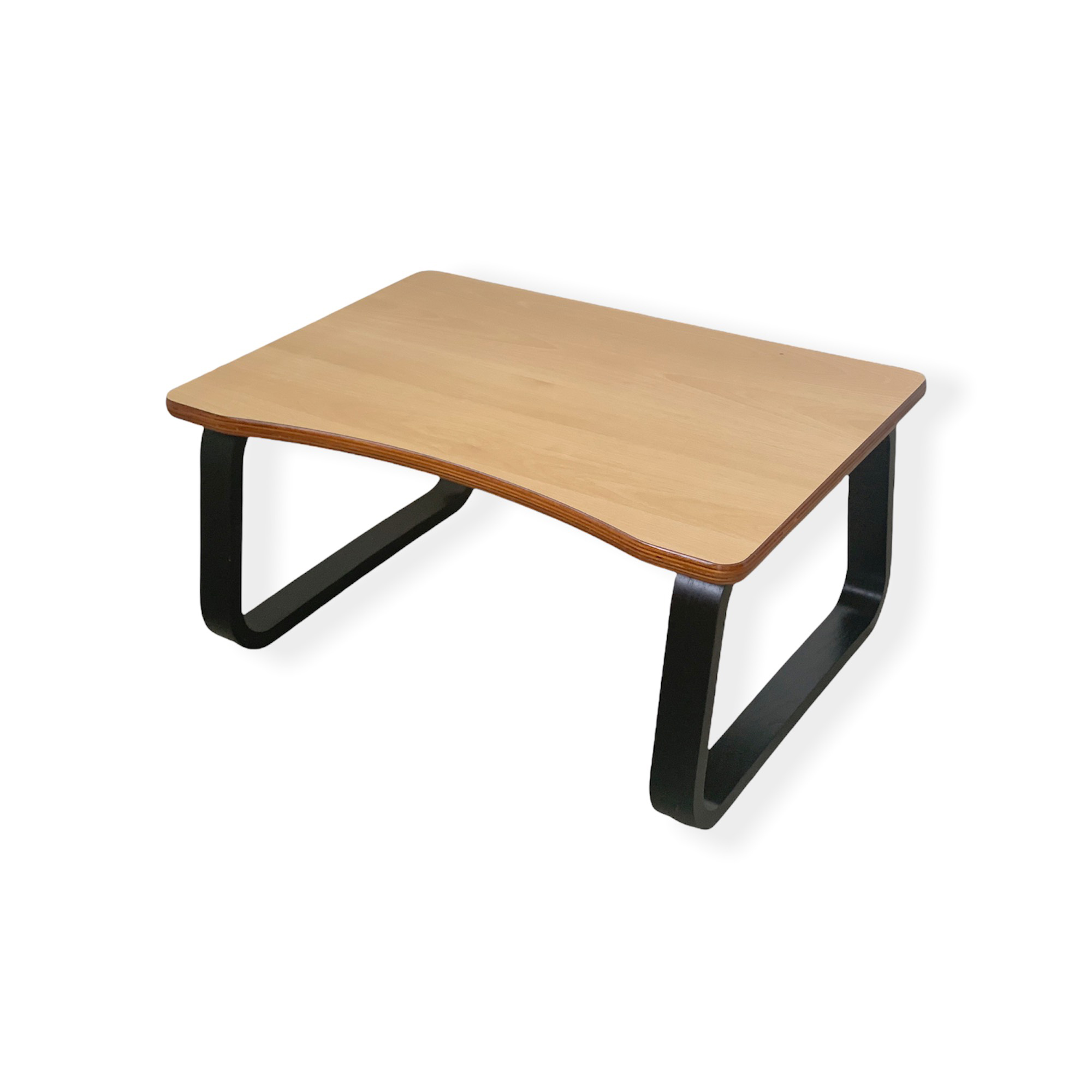 Bàn làm việc ngồi bệt, Bàn trà cafe gỗ uốn cong Plyconcept TOMA Table (65 x 45 x Cao 31 cm) - Gỗ Plywood cao cấp