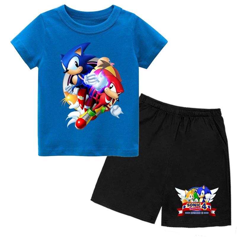 Áo Quần trẻ em sonic xanh đỏ siêu cool , King Cotton