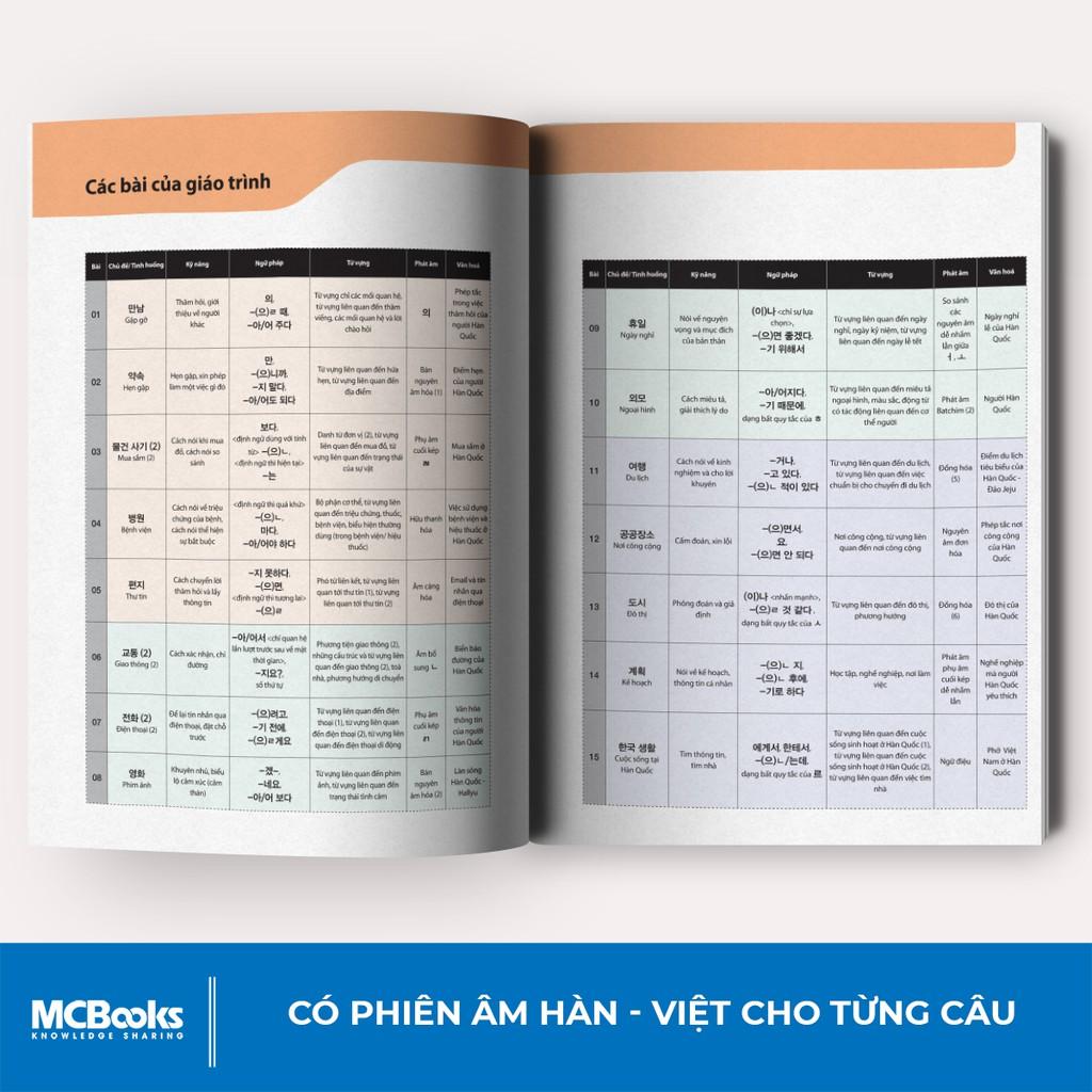 Sách - Tiếng Hàn Tổng Hợp Dành Cho Người Việt Nam Trình Độ Sơ Cấp Tập 2 - Bản Đen Trắng