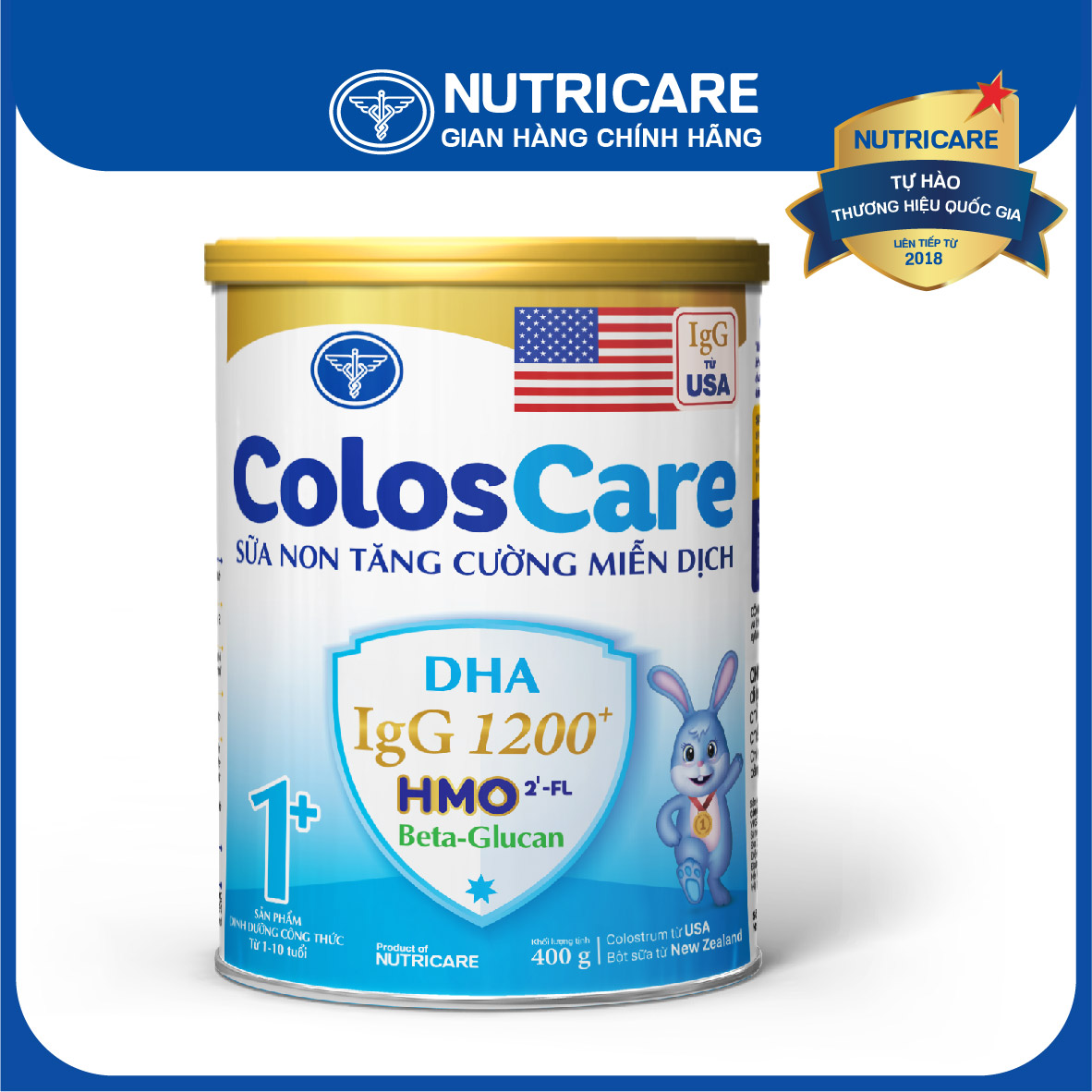 Sữa non Nutricare ColosCare 1+ tăng cường hệ miễn dịch 400g