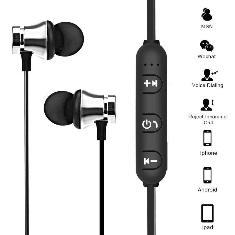 Tai nghe Bluetooth nam châm không dây thể thao chống mồ hôi