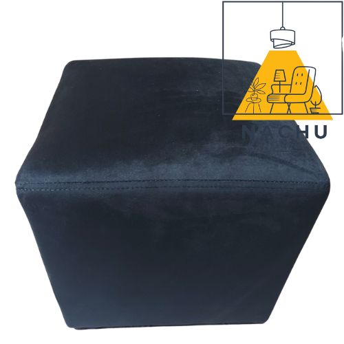 Ghế Đôn Sofa, Đôn Gác Vải Nhung Cao Cấp Nachu Home - Đen