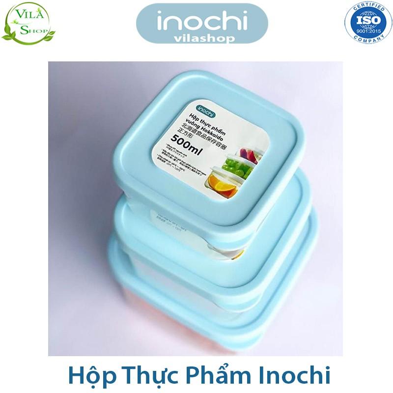 Hộp Đựng Thực Phẩm, Hộp Nhựa Bảo Quản Đồ Tươi Inochi HÌNH VUÔNG, Hộp Thực Phẩm Việt Nhật Chính Hãng